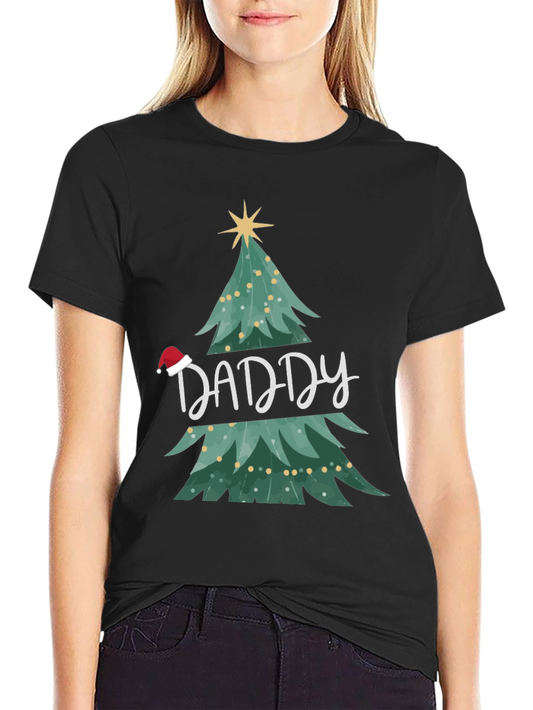 Daddy Christmas Tree Graphic T-Shirt