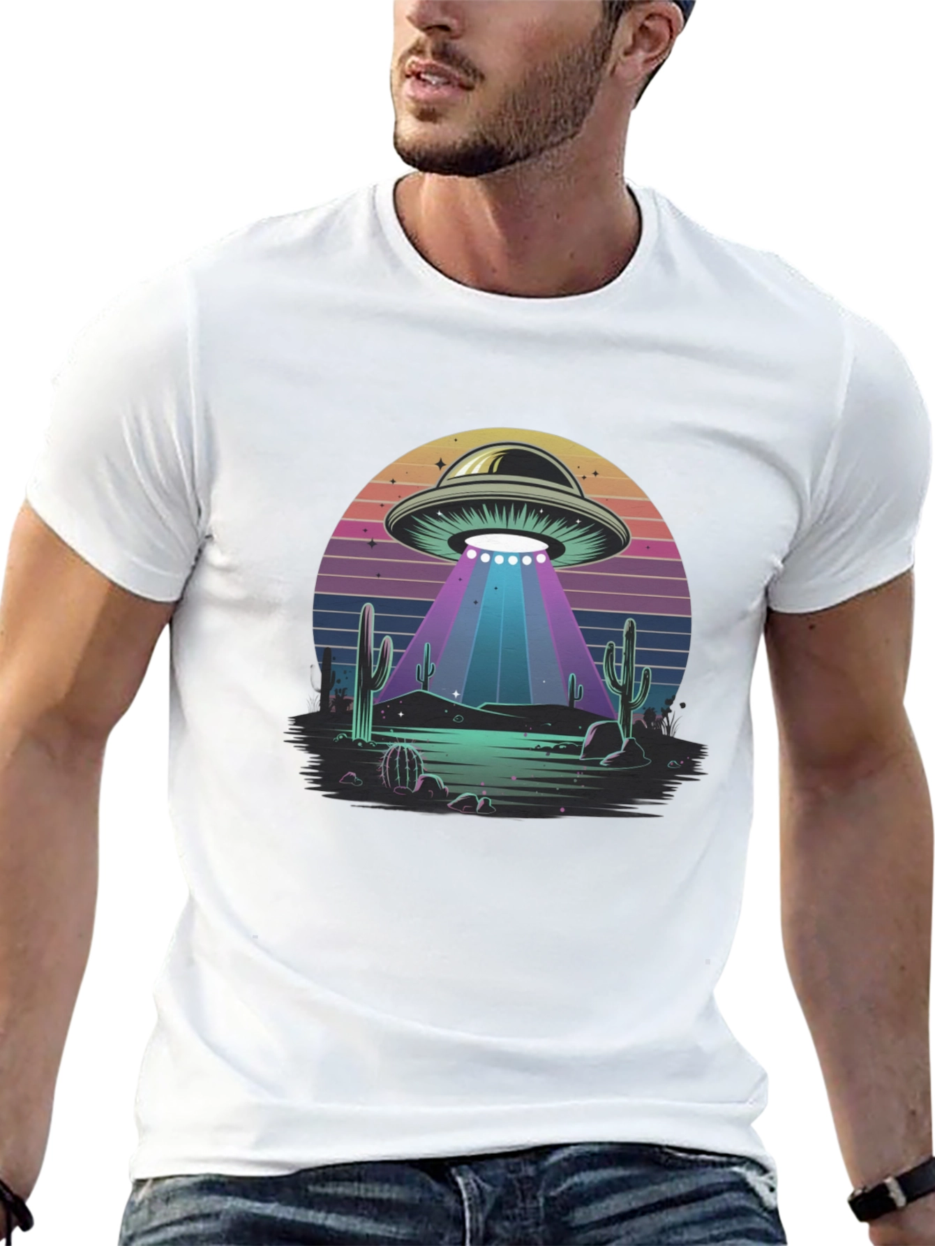 Retro UFO Desert T-Shirt