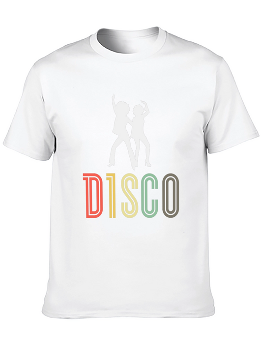 Retro Disco Dance Graphic T-Shirt - Black