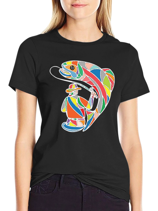 Angler Fish Graphic Tee - Colorful Fishing T-Shirt