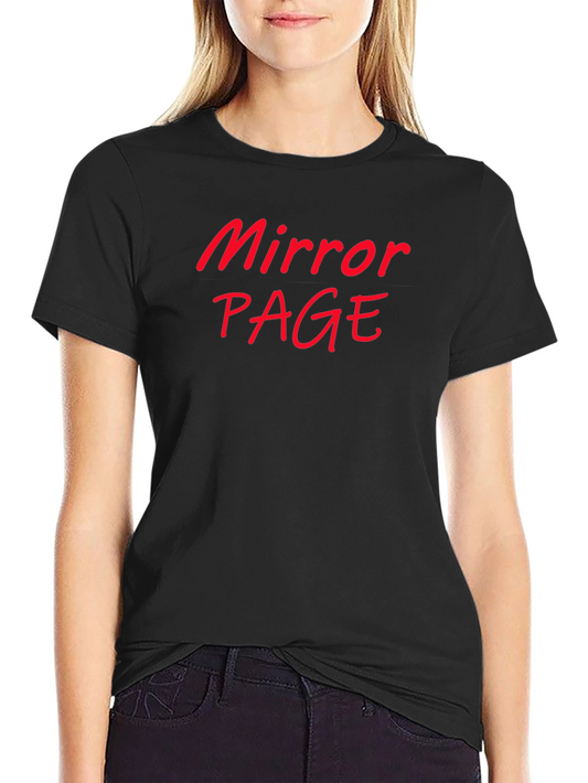 Mirror Page Black Cotton Graphic Tee