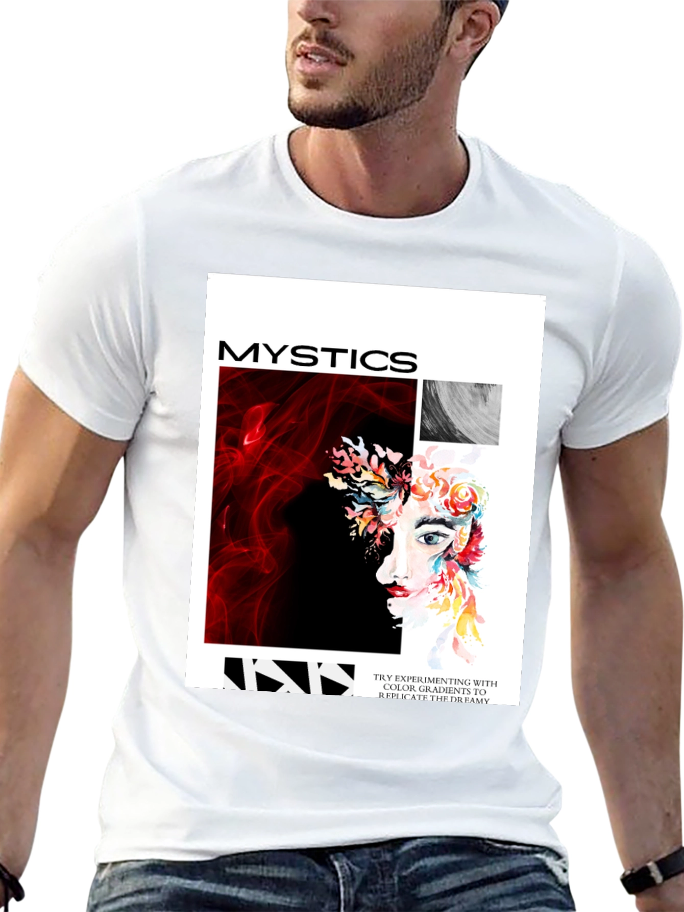 Mystics Graphic Print Tee - Unisex Black T-Shirt