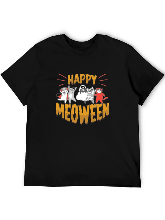 Happy Meoween Cats Halloween T-Shirt