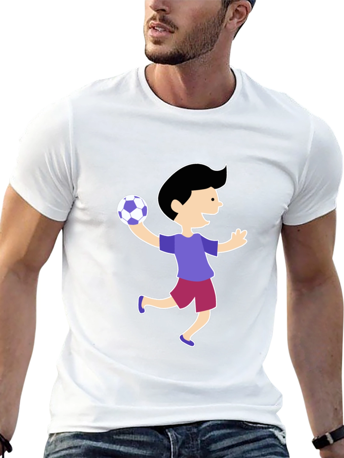 Fun Cartoon Boy T-Shirt - Black