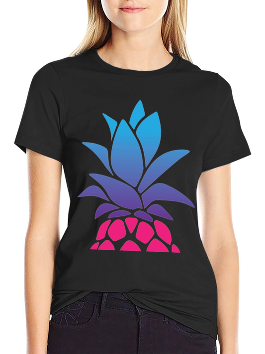 Mens Black Pineapple Graphic Tee
