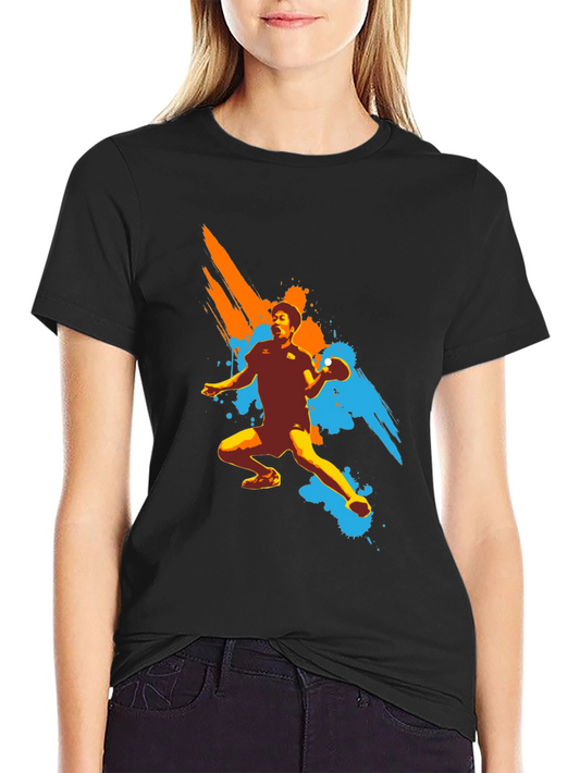 Mens Table Tennis Graphic Tee - Black