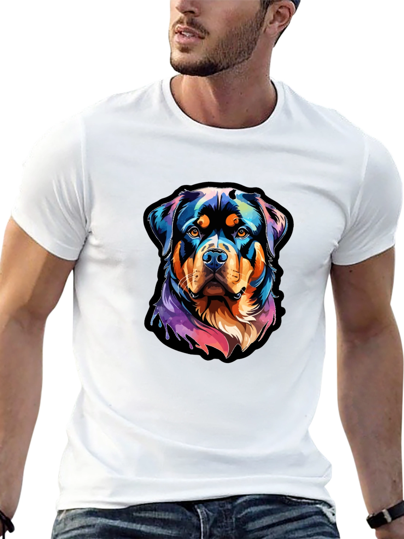 Rottweiler Art Graphic Tee - Stylish Dog Lover Shirt