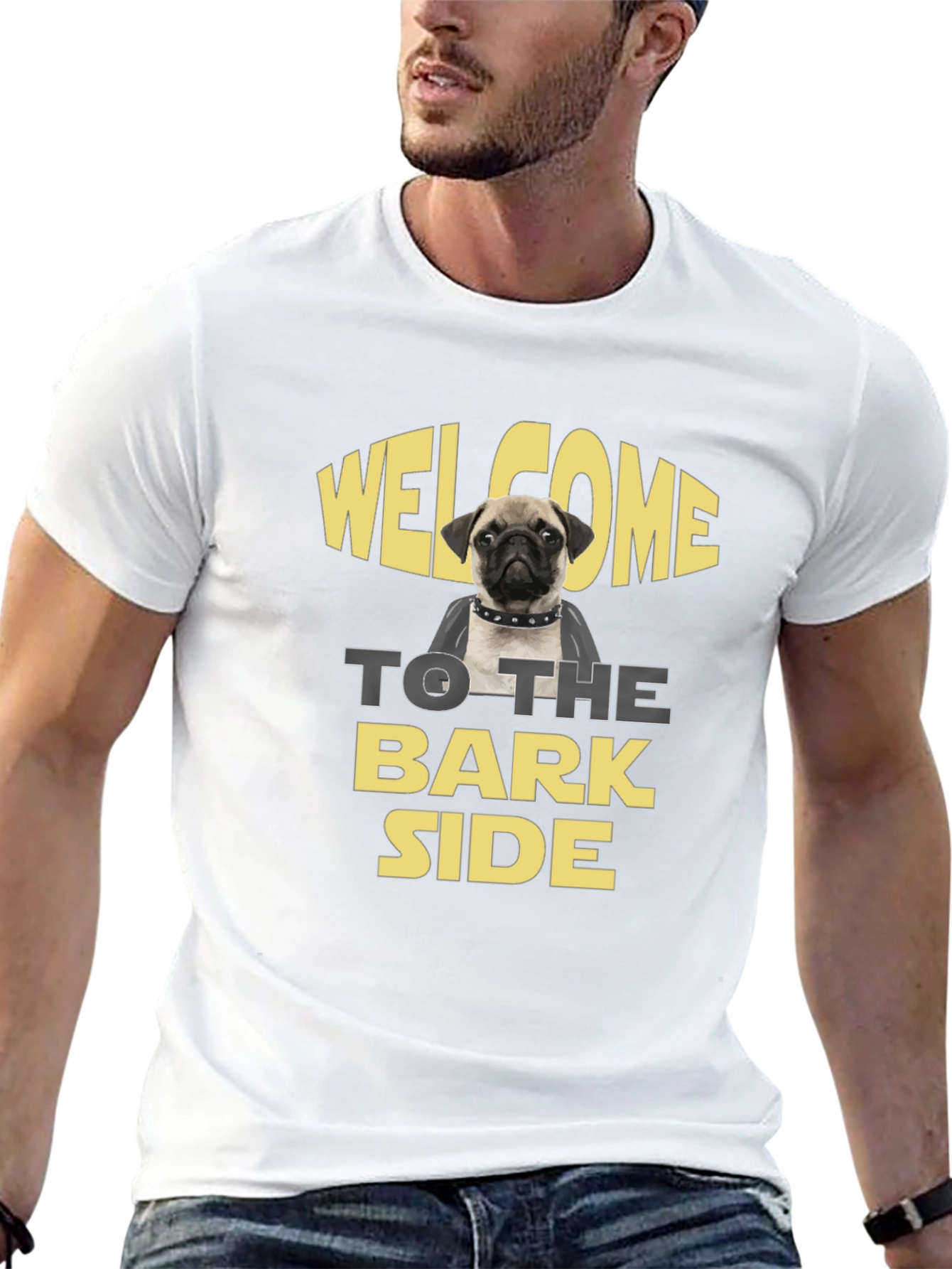 Welcome to the Bark Side Pug Graphic Tee