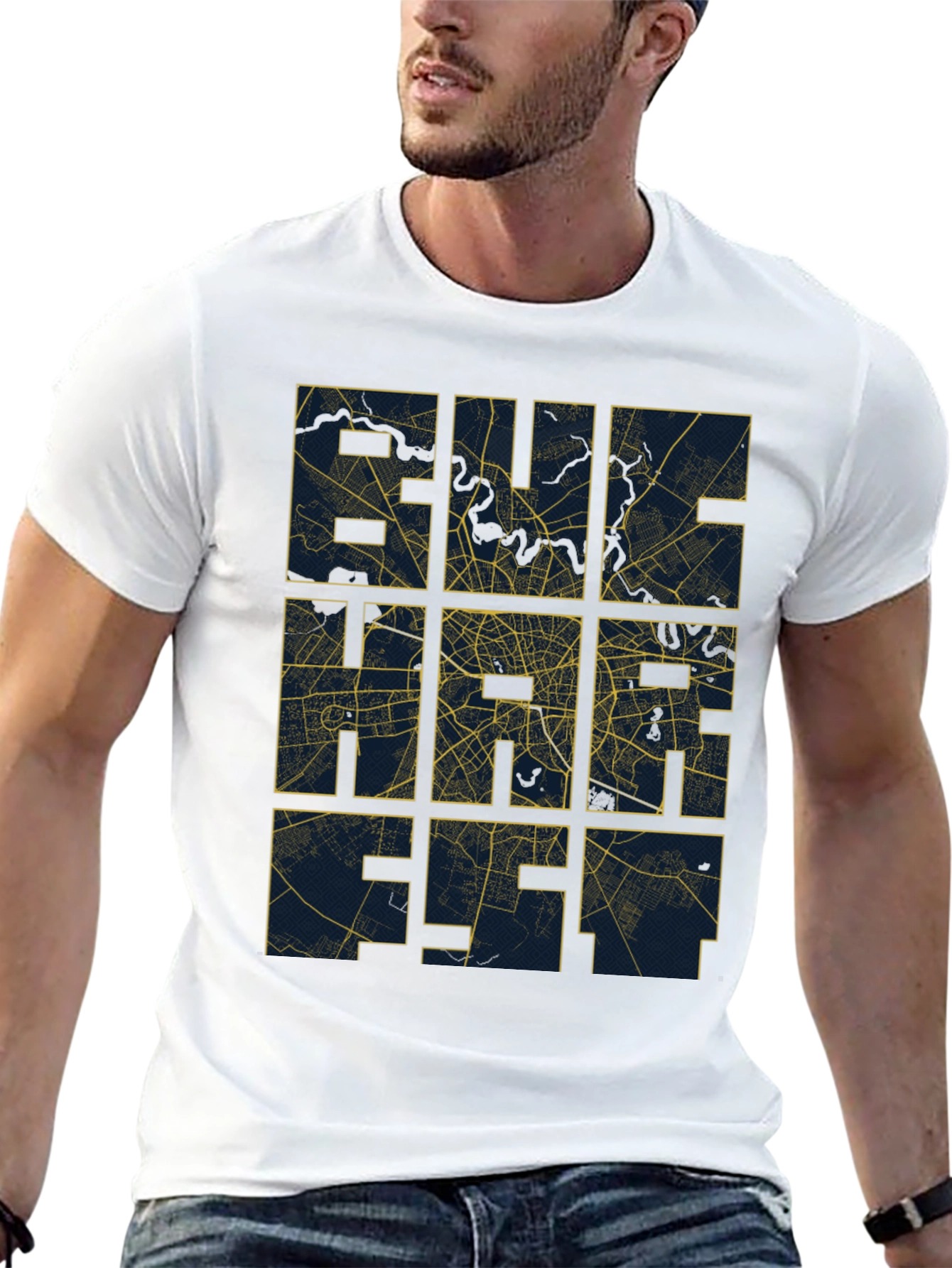City Grid T-Shirt - Urban Style Black Tee
