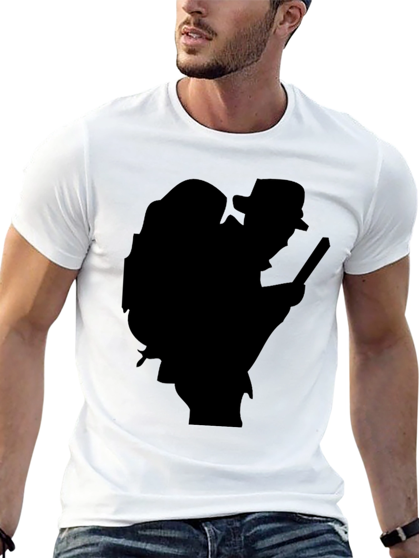 Black Hiker Silhouette T-Shirt