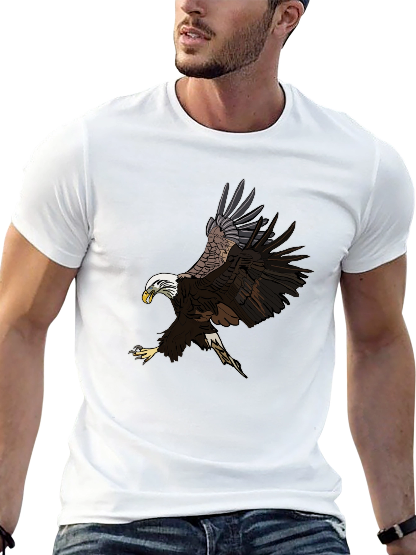 Bald Eagle Graphic Black T-Shirt