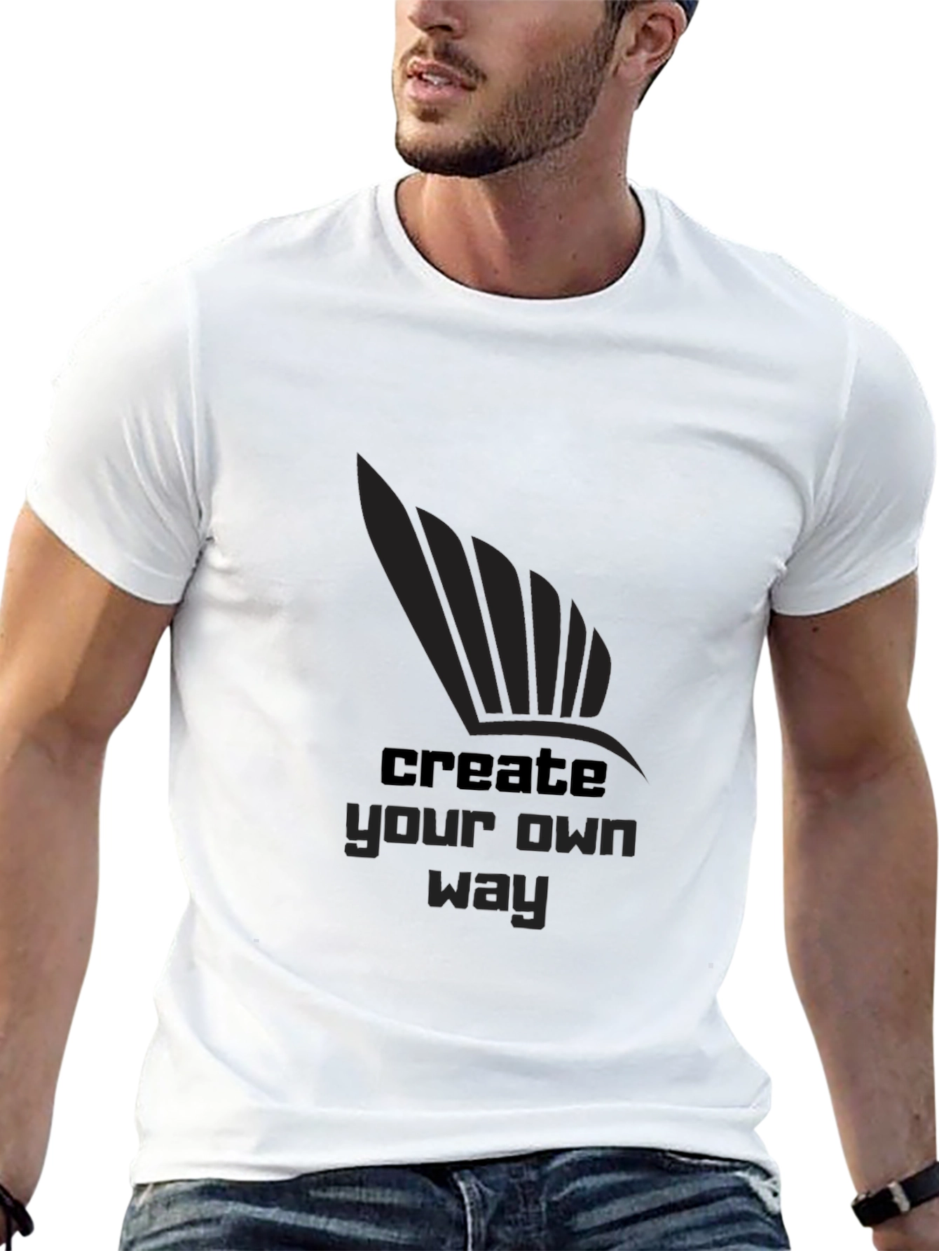 Black Create Your Own Way Graphic T-Shirt