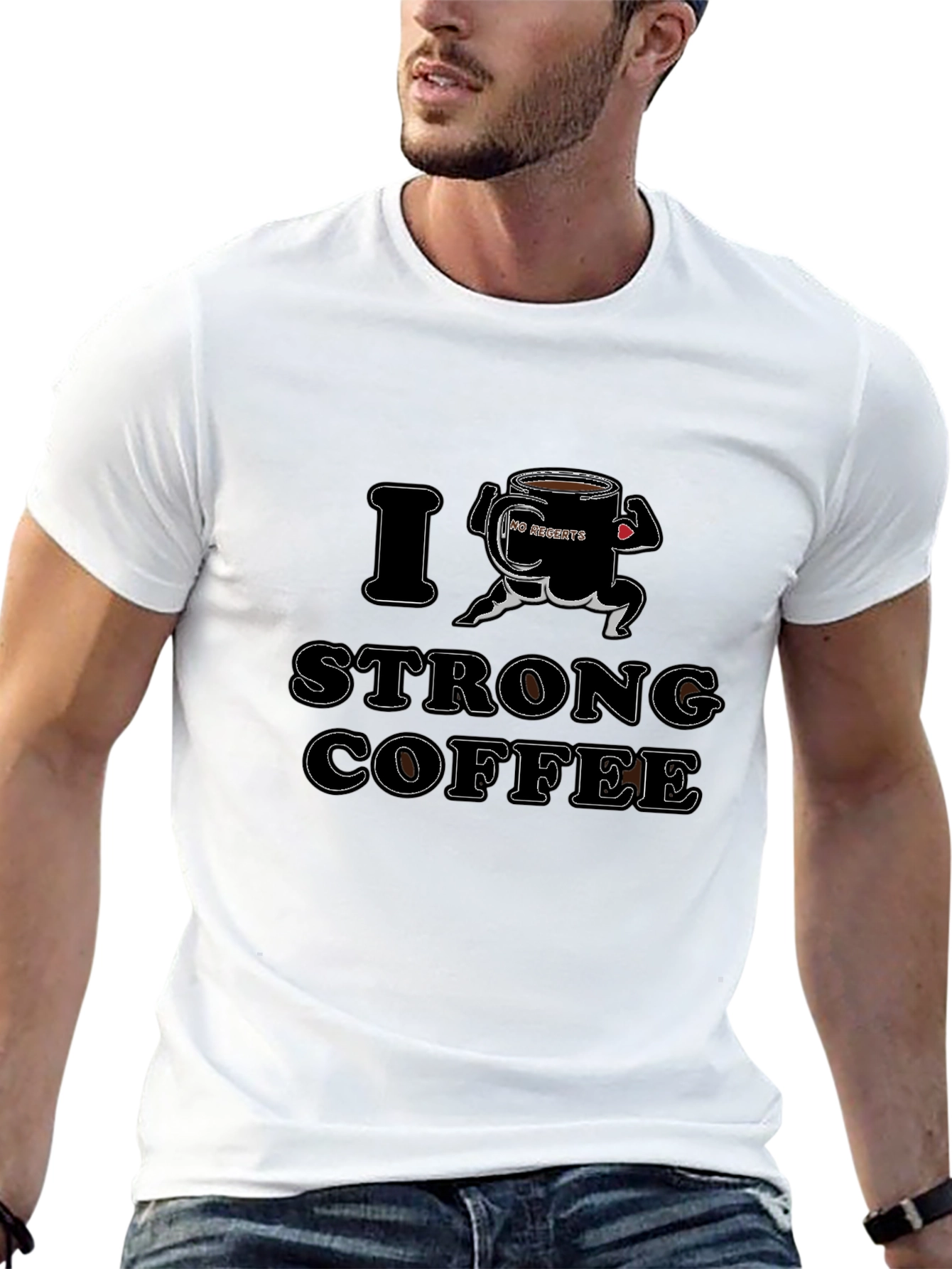 I Love Strong Coffee Graphic Tee