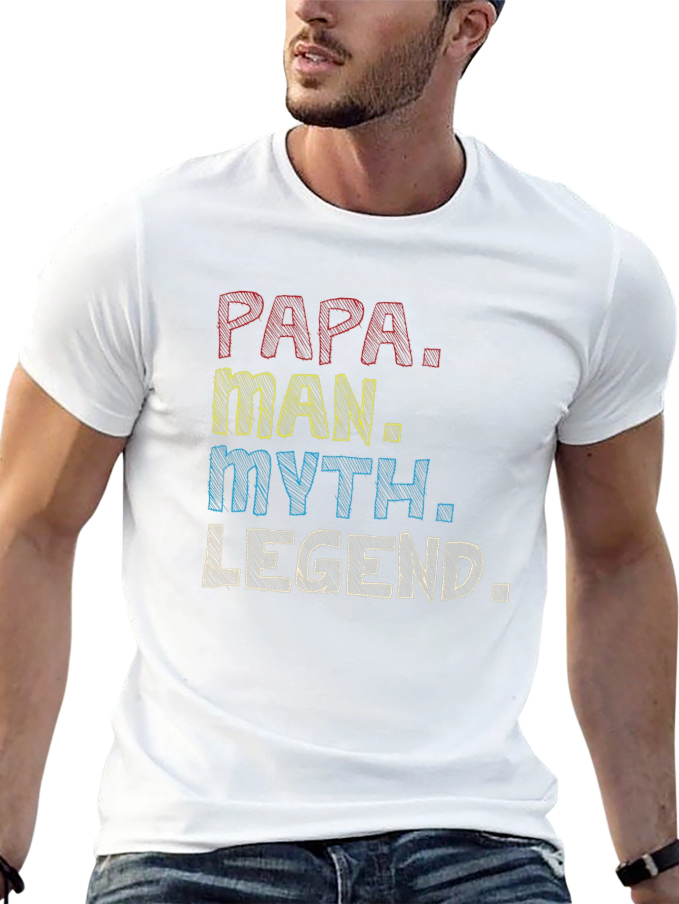 Papa Man Myth Legend Graphic Tee