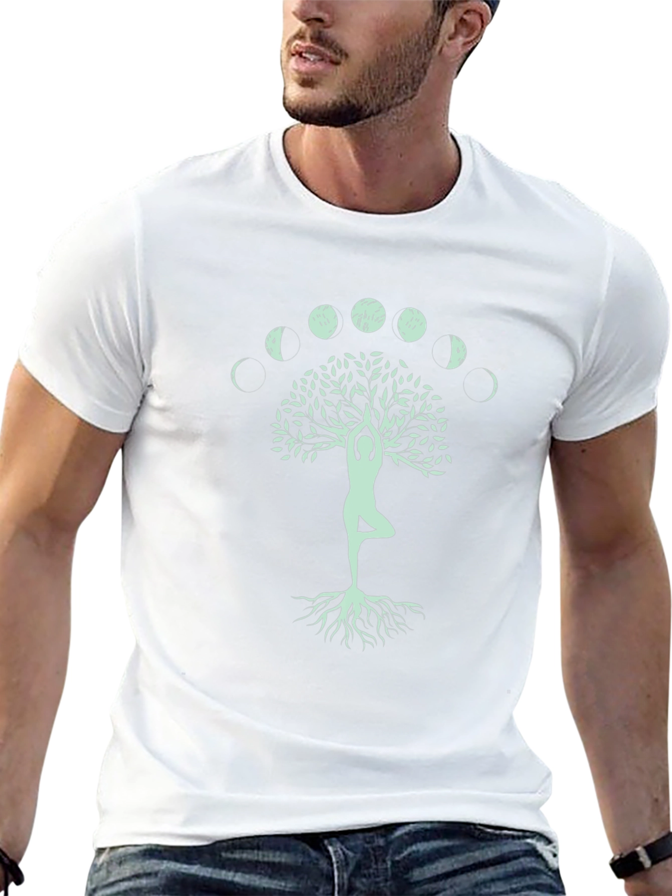 Yoga Tree of Life T-Shirt - Moon Phases
