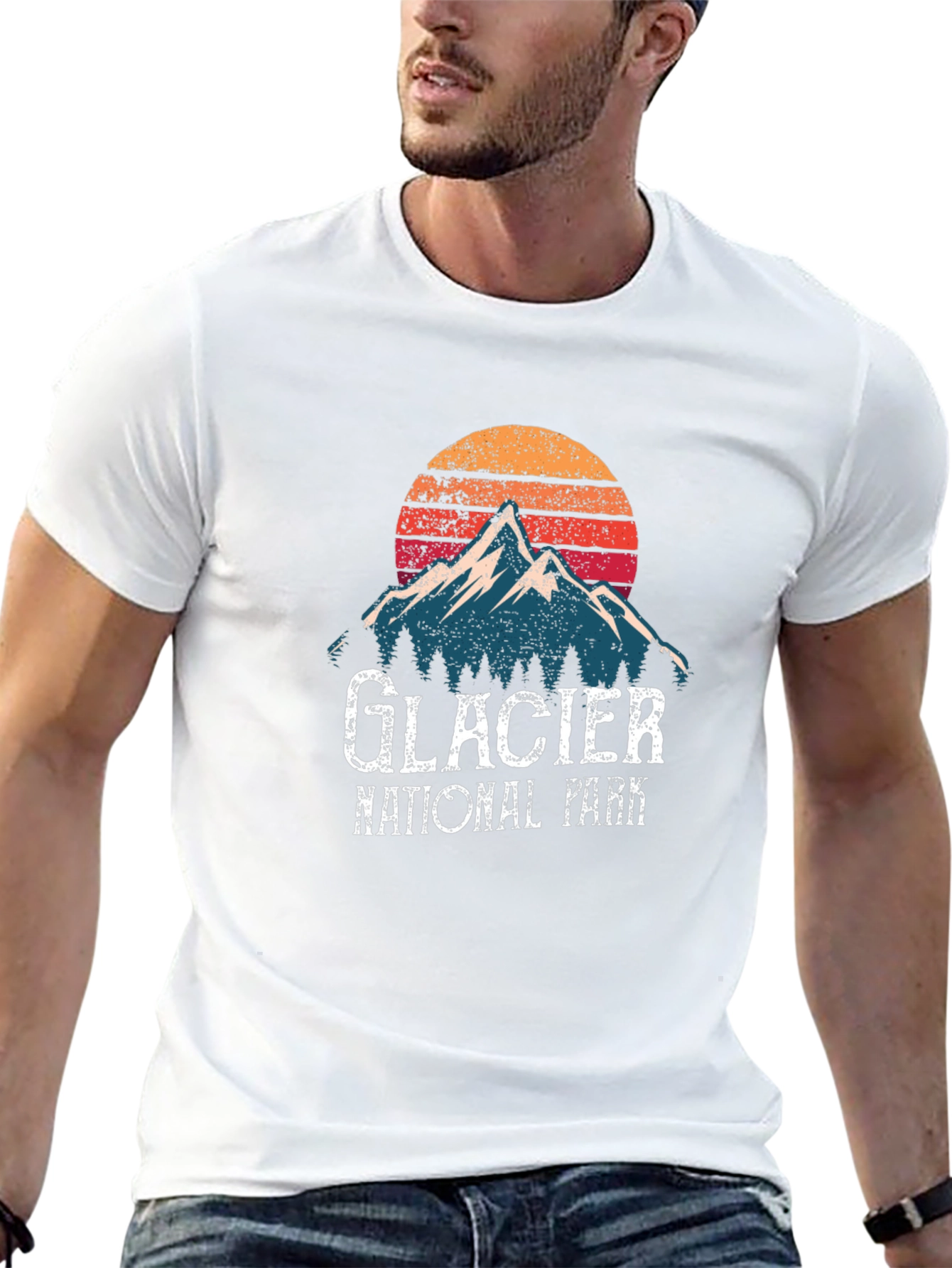 Glacier National Park Retro T-Shirt