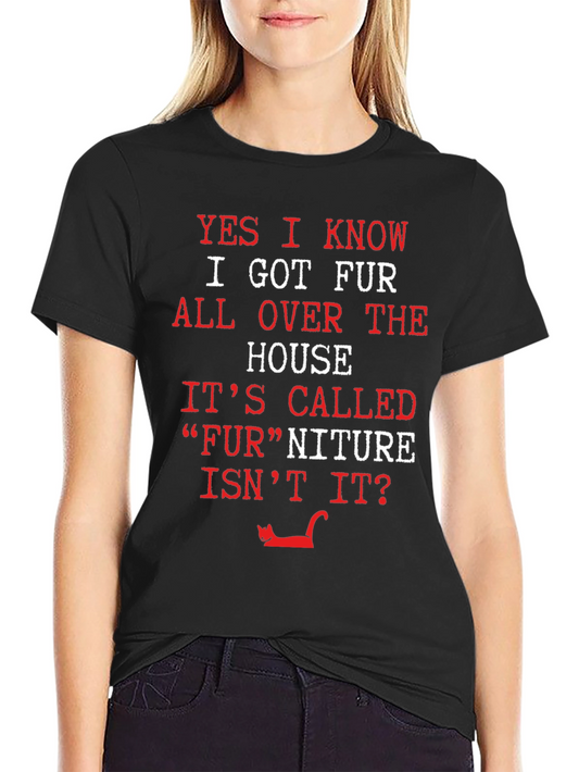Funny Cat Fur-niture Graphic T-Shirt