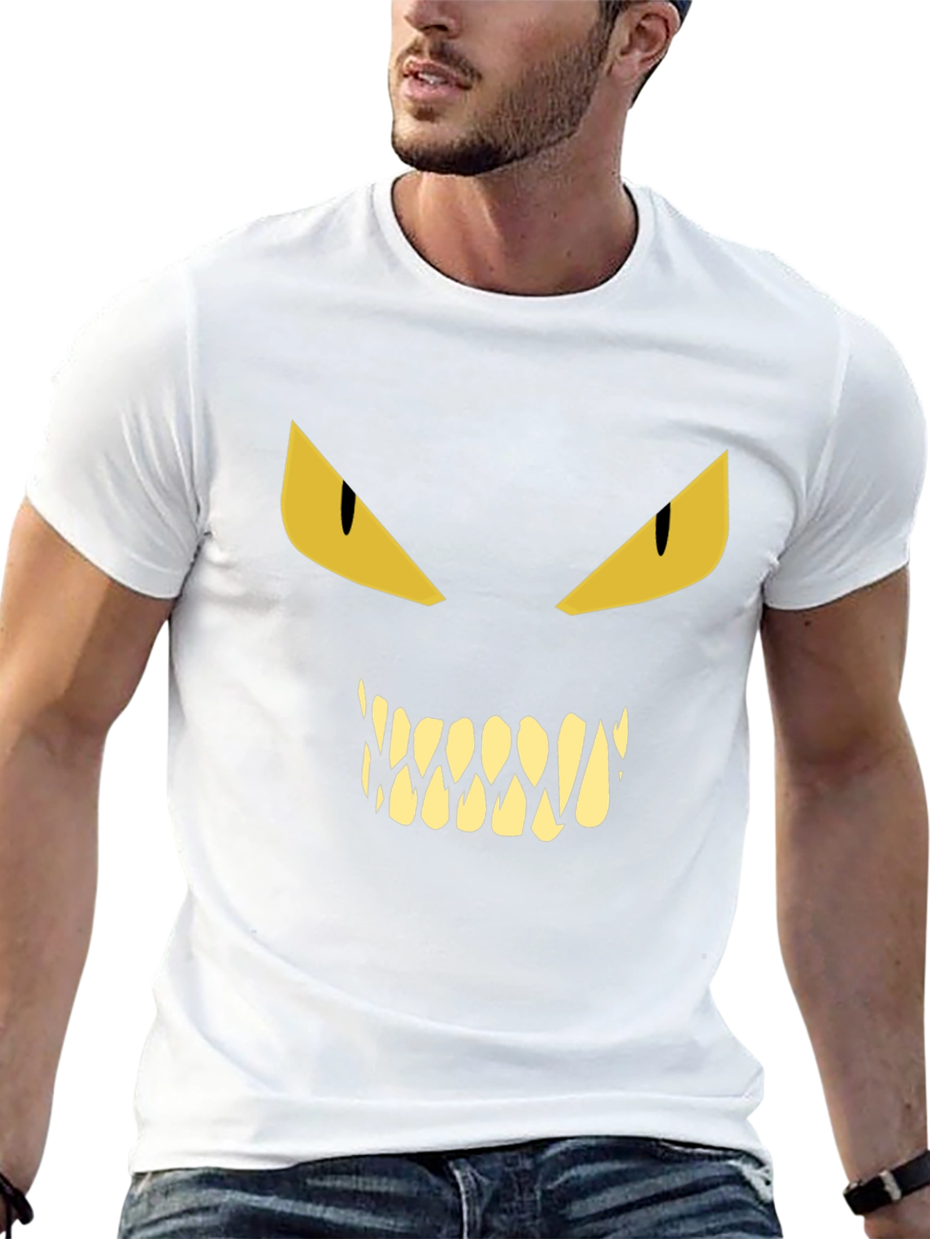 Monster Face Graphic T-Shirt - Halloween Ready!