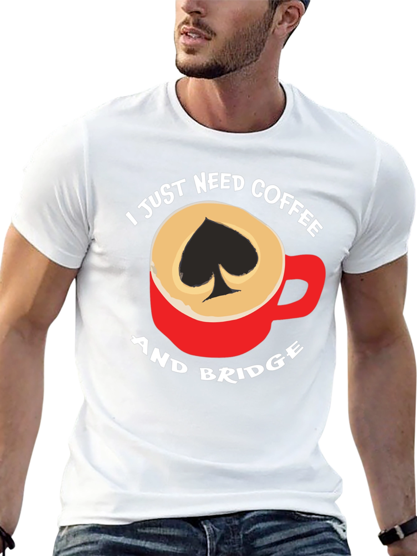 Coffee and Bridge T-Shirt - Spade Design
