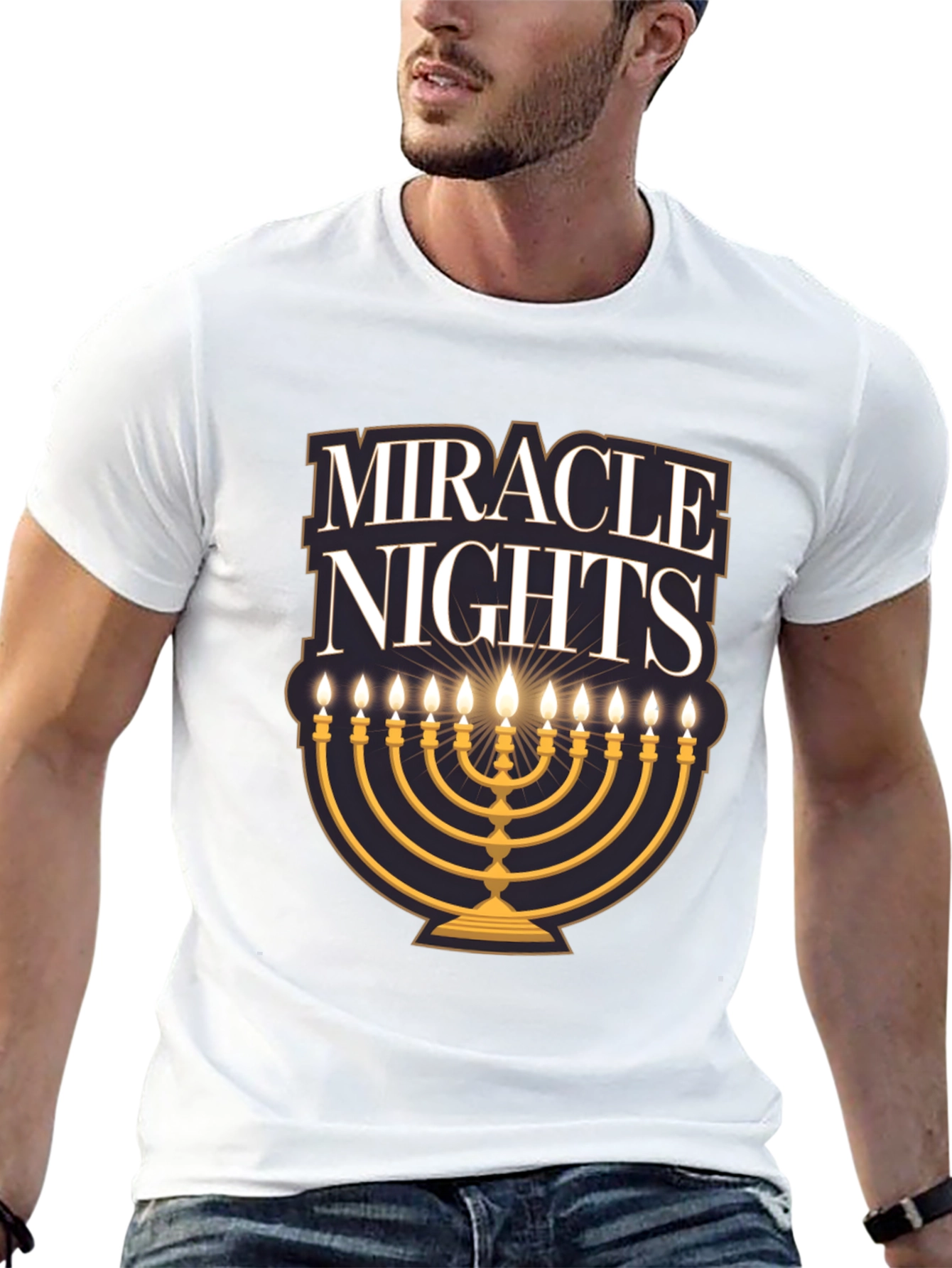Miracle Nights Menorah T-Shirt Holiday Gift