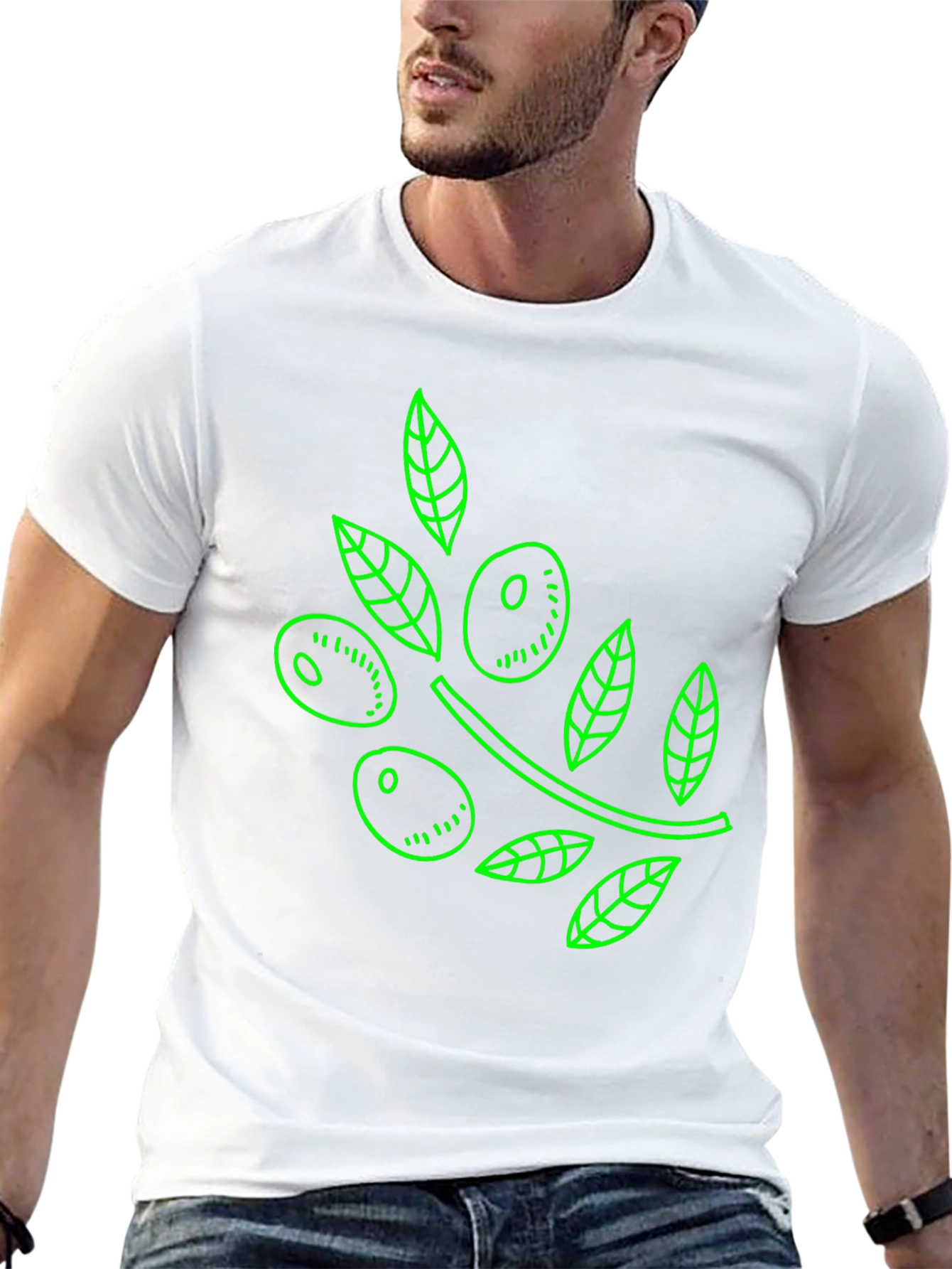 Olive Branch Graphic Tee - Black T-Shirt