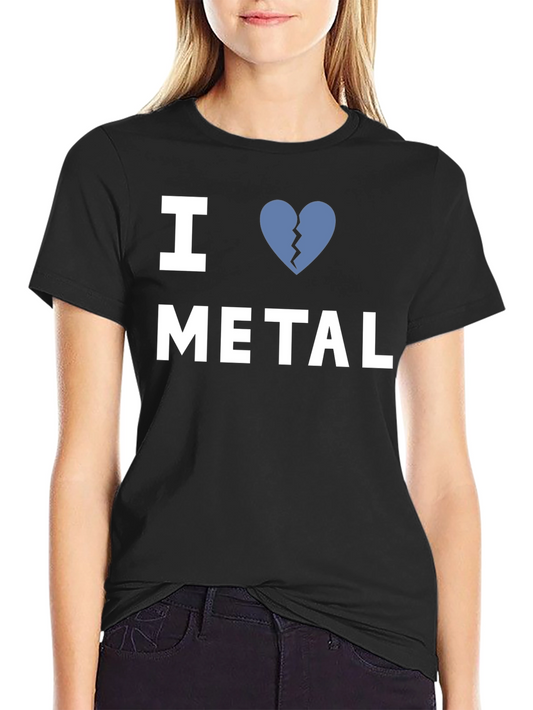 I Heart Broken Metal Graphic Tee - Black