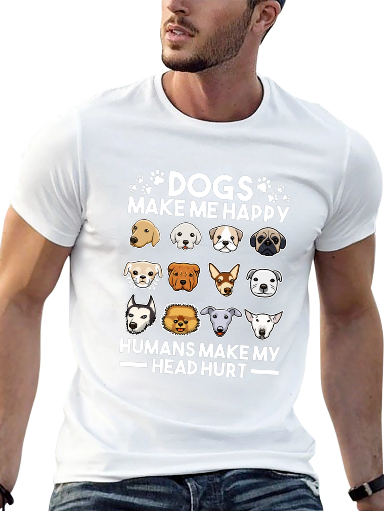 Dogs Make Me Happy T-Shirt