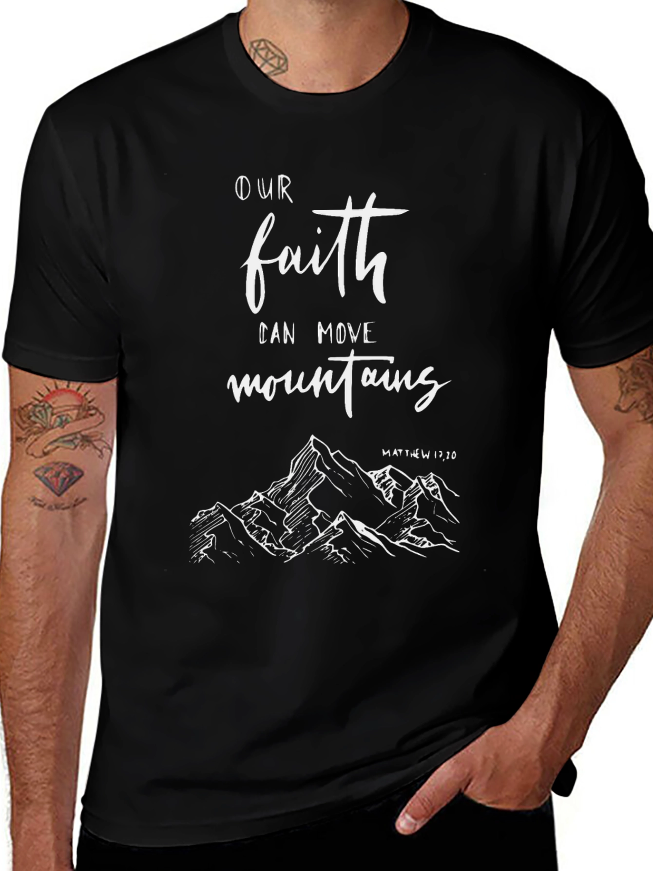 Faith Can Move Mountains T-Shirt - Christian Apparel