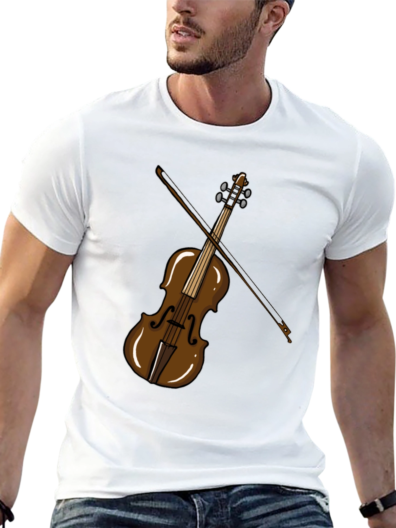 Violin Graphic T-Shirt - Music Lover Tee