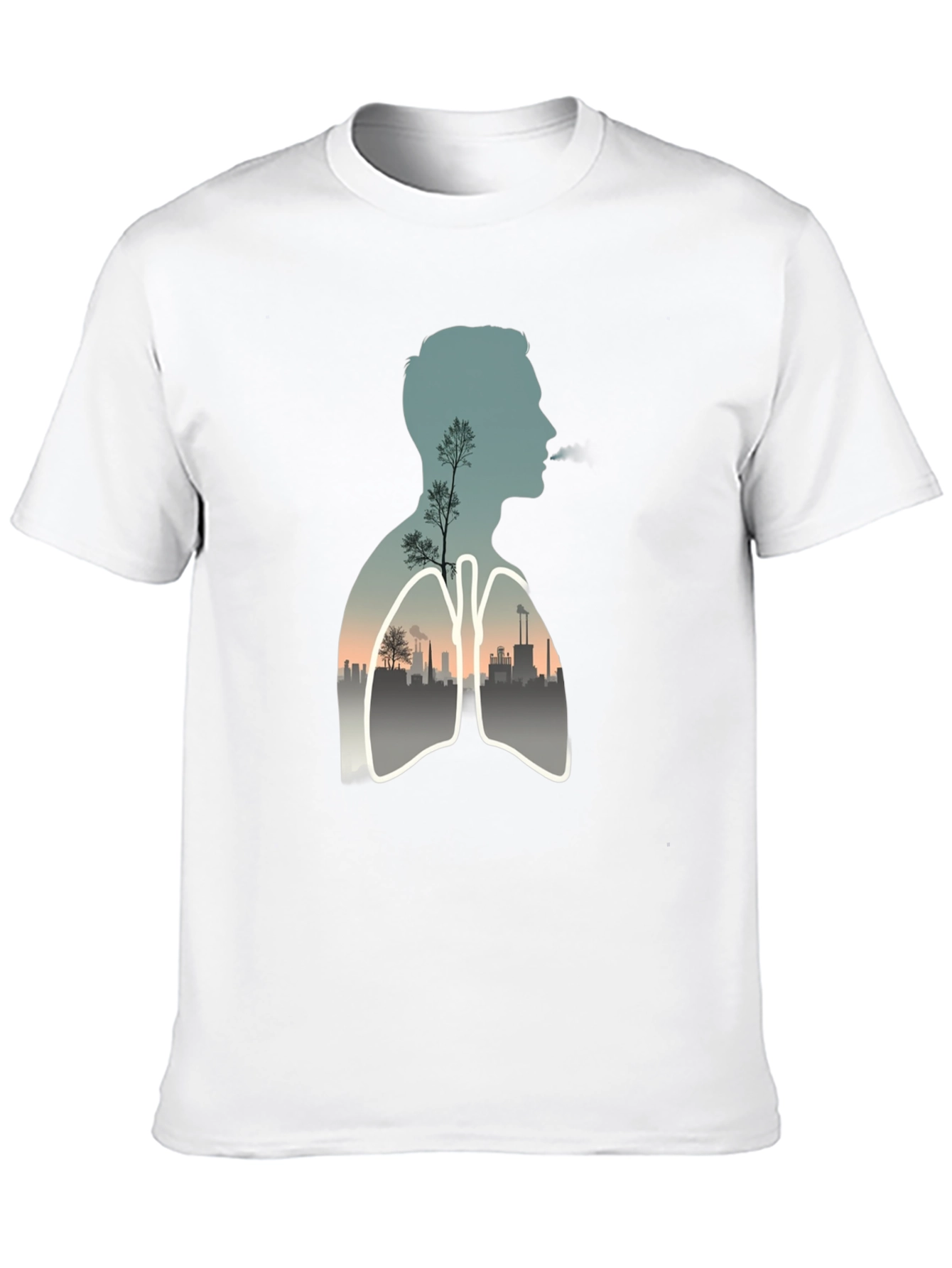 Lungs Nature Graphic Tee - Black Cotton Blend Shirt