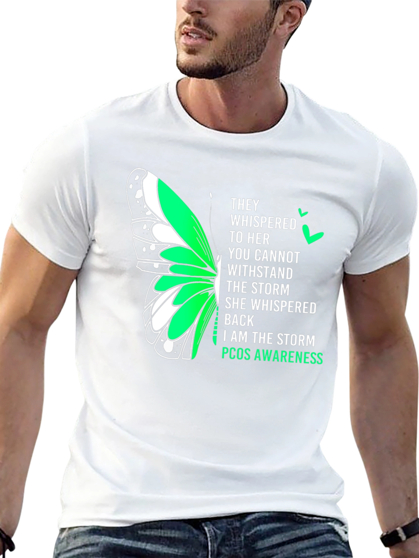 PCOS Awareness Butterfly T-Shirt