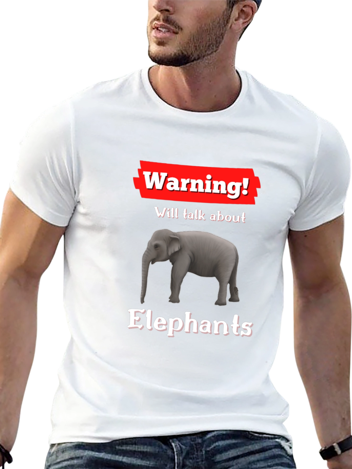 Warning! Elephant Graphic Tee - Talk About Elephants