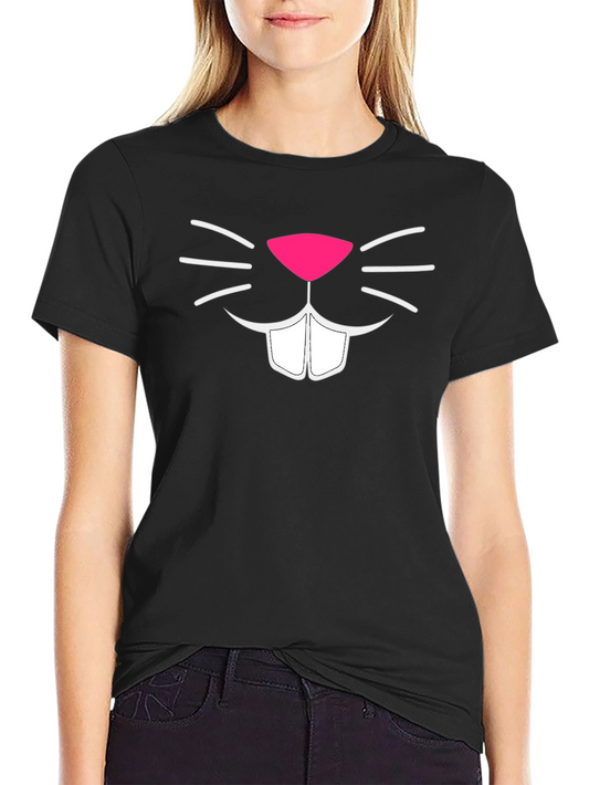 Funny Bunny Face Graphic T-Shirt
