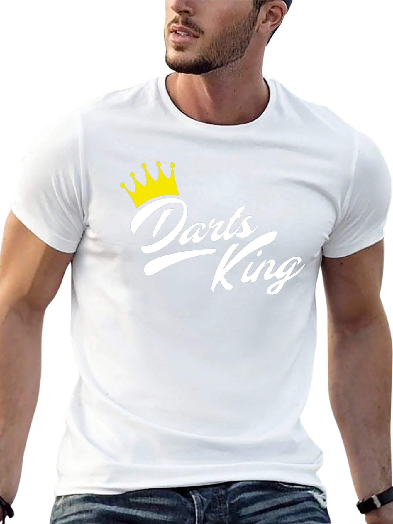 Darts King Black T-Shirt - Novelty Graphic Tee