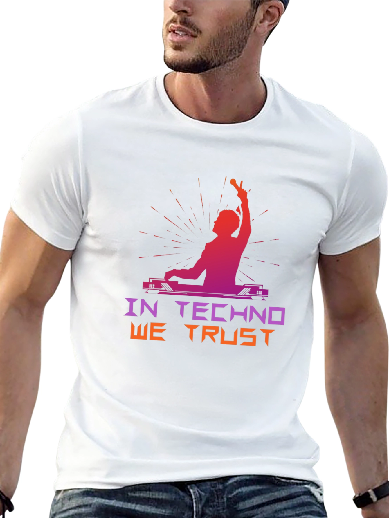 In Techno We Trust Black T-Shirt