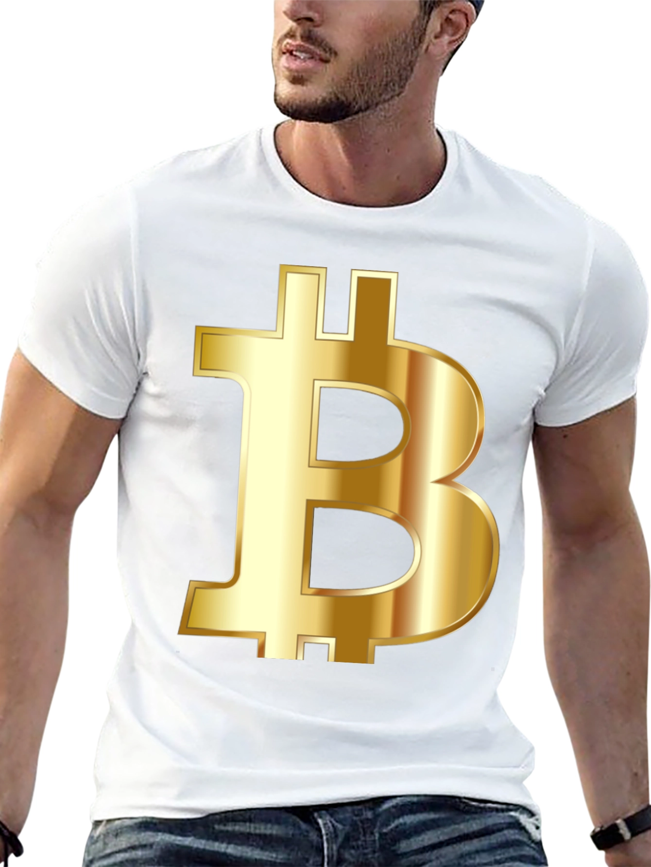 Bitcoin Gold Logo Black T-Shirt