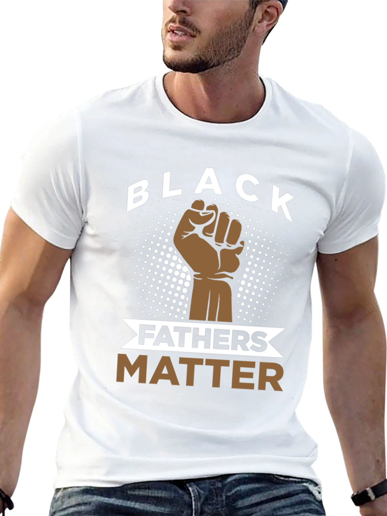 Black Fathers Matter T-Shirt - Fist Design