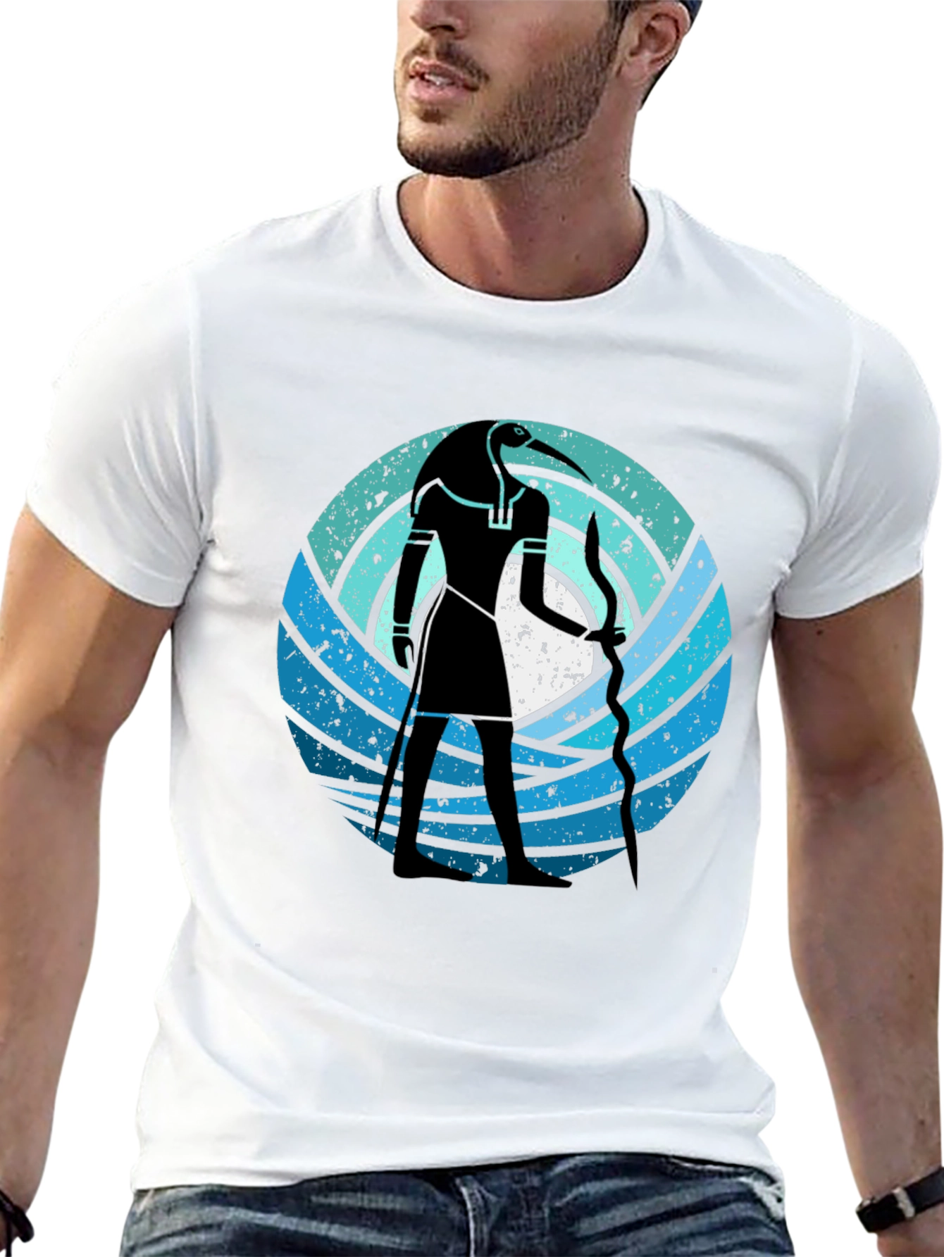 Thoth Graphic Tee - Egyptian God T-Shirt