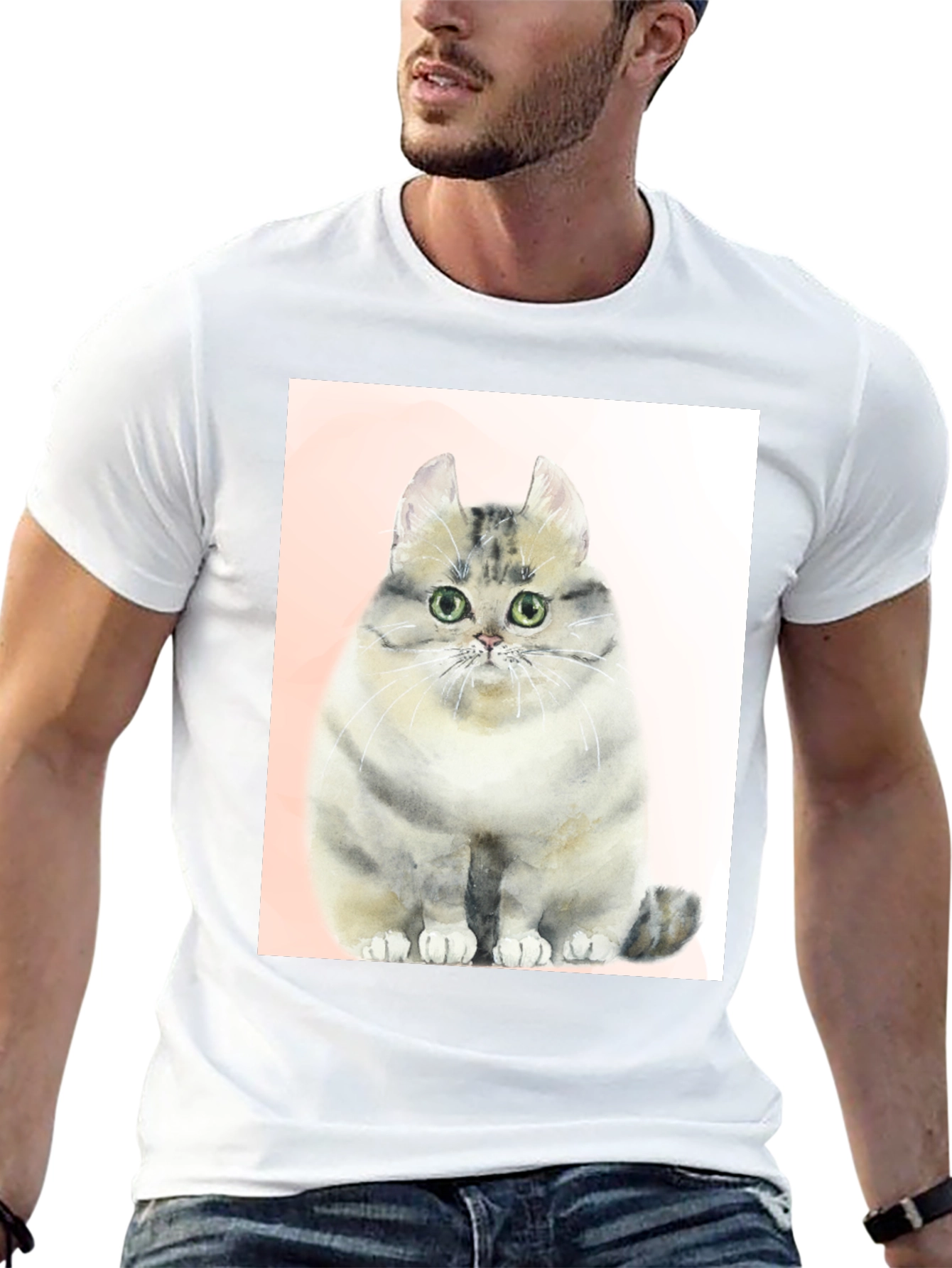 Cute Cat Graphic Tee - Unique Design