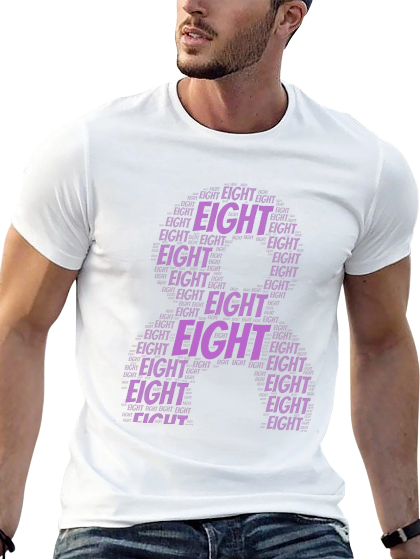 Number 8 Word Art T-Shirt