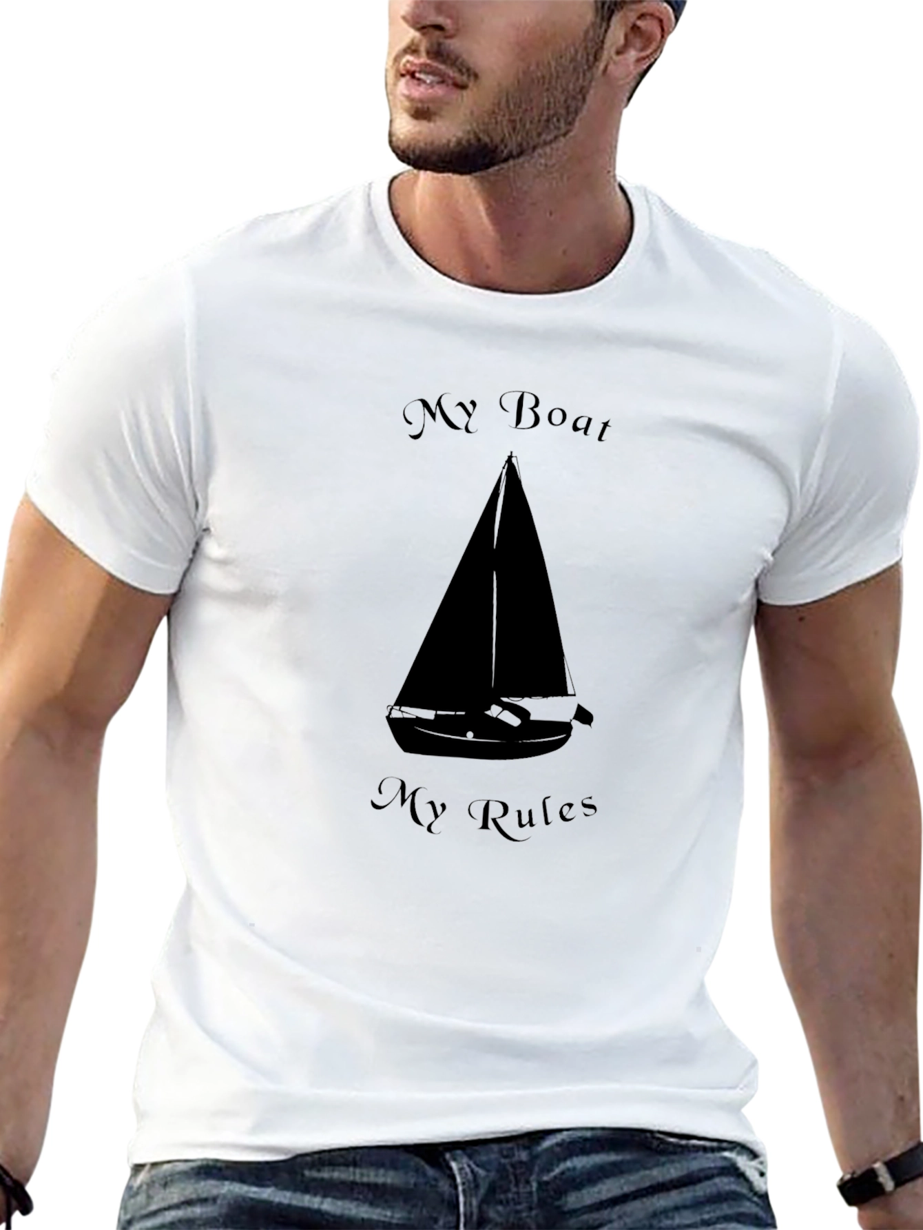 My Boat My Rules T-Shirt - Black Sailing Tee