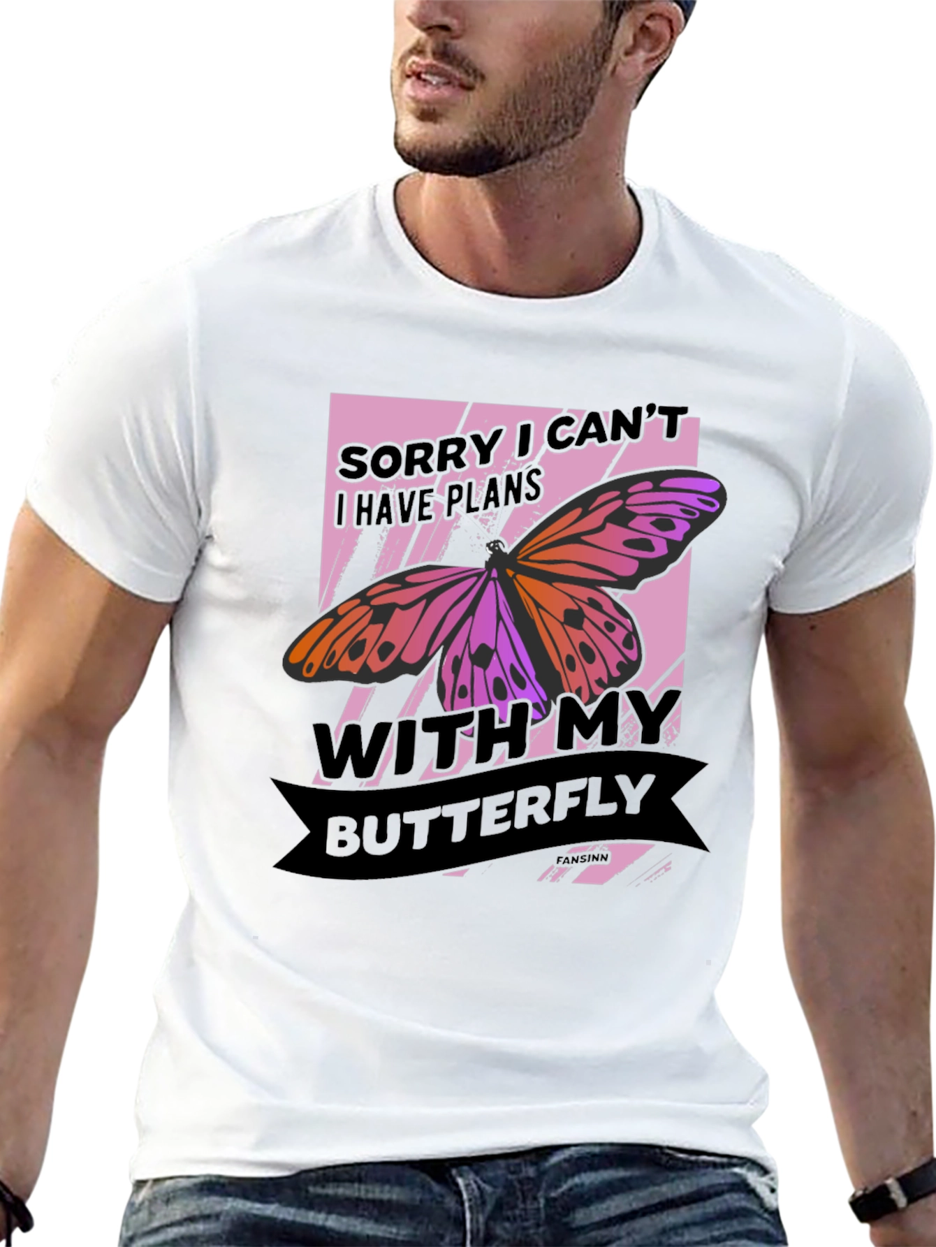 Butterfly Graphic Tee - Sorry I Cant