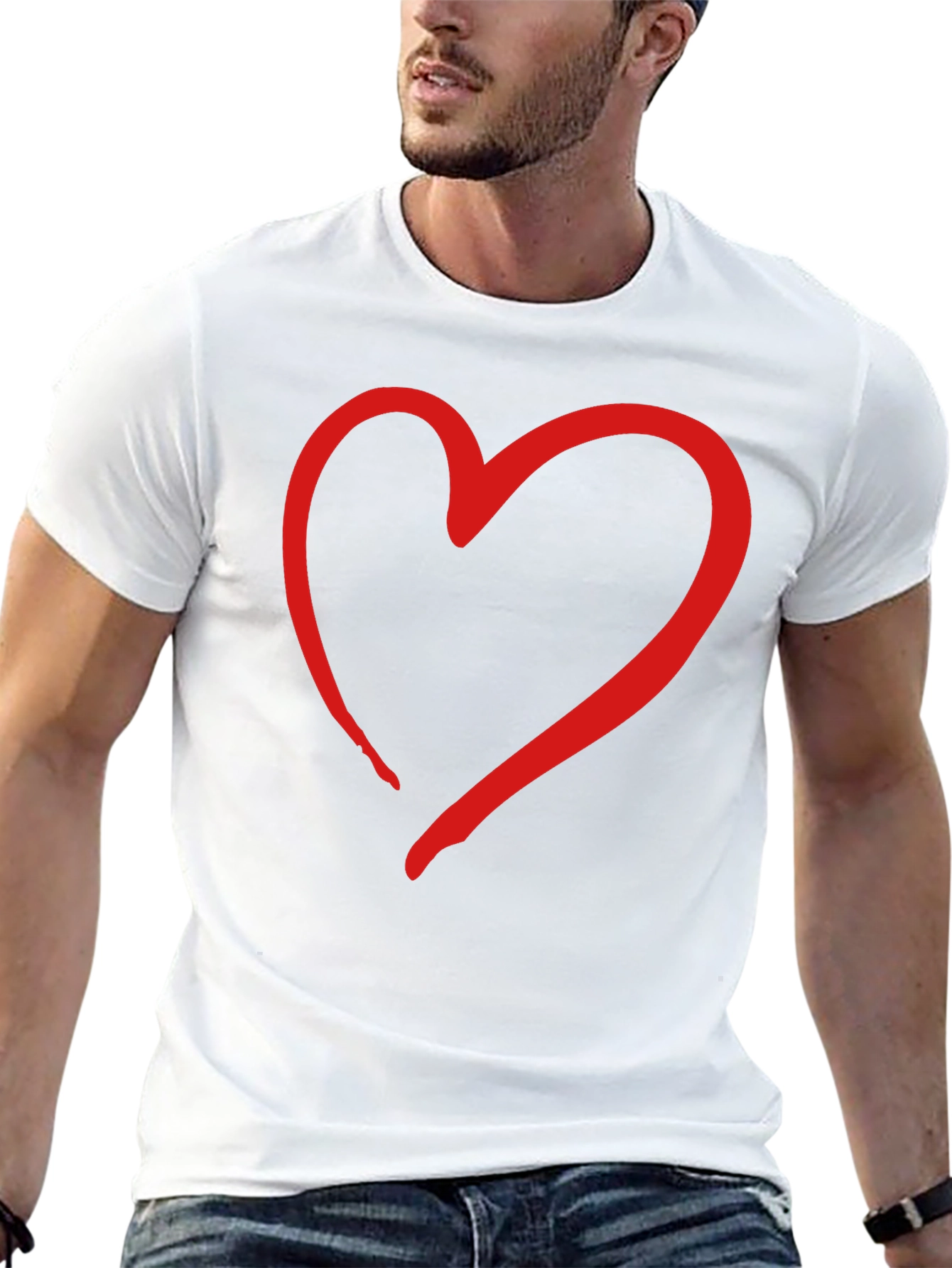 Heart Graphic Black T-Shirt | Stylish Casual Tee