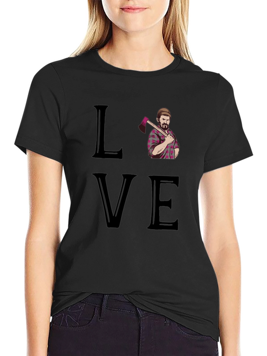 Love Lumberjack Black T-Shirt