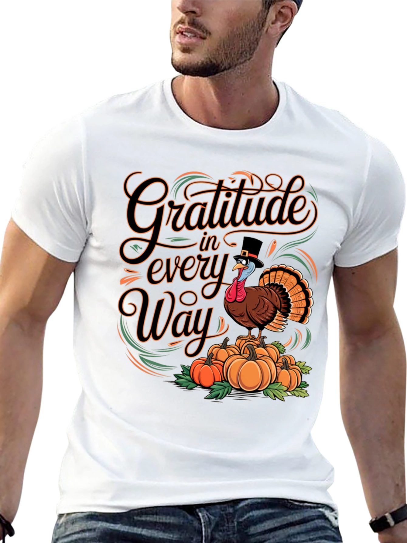 Gratitude Turkey Thanksgiving T-Shirt