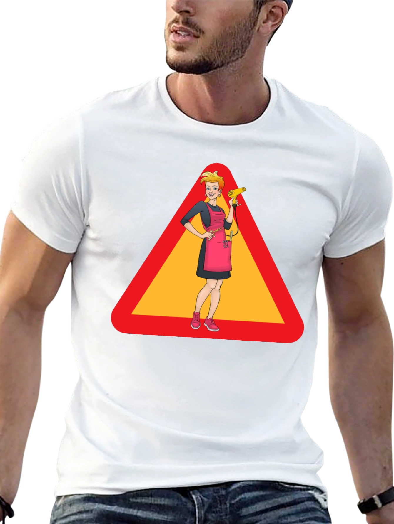 Caution: Stylish Hairdresser T-Shirt
