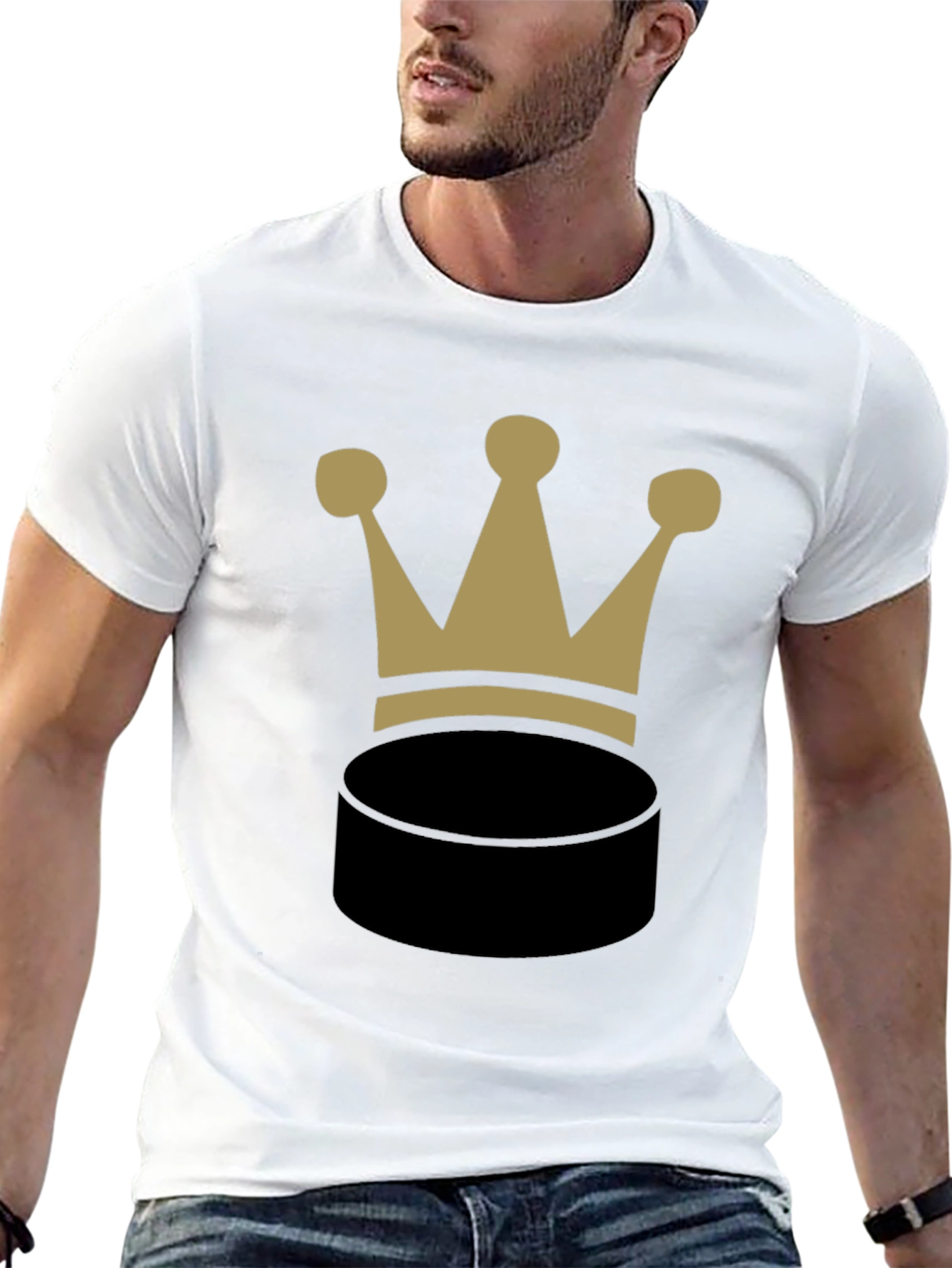 Crown Puck Graphic T-Shirt - Black
