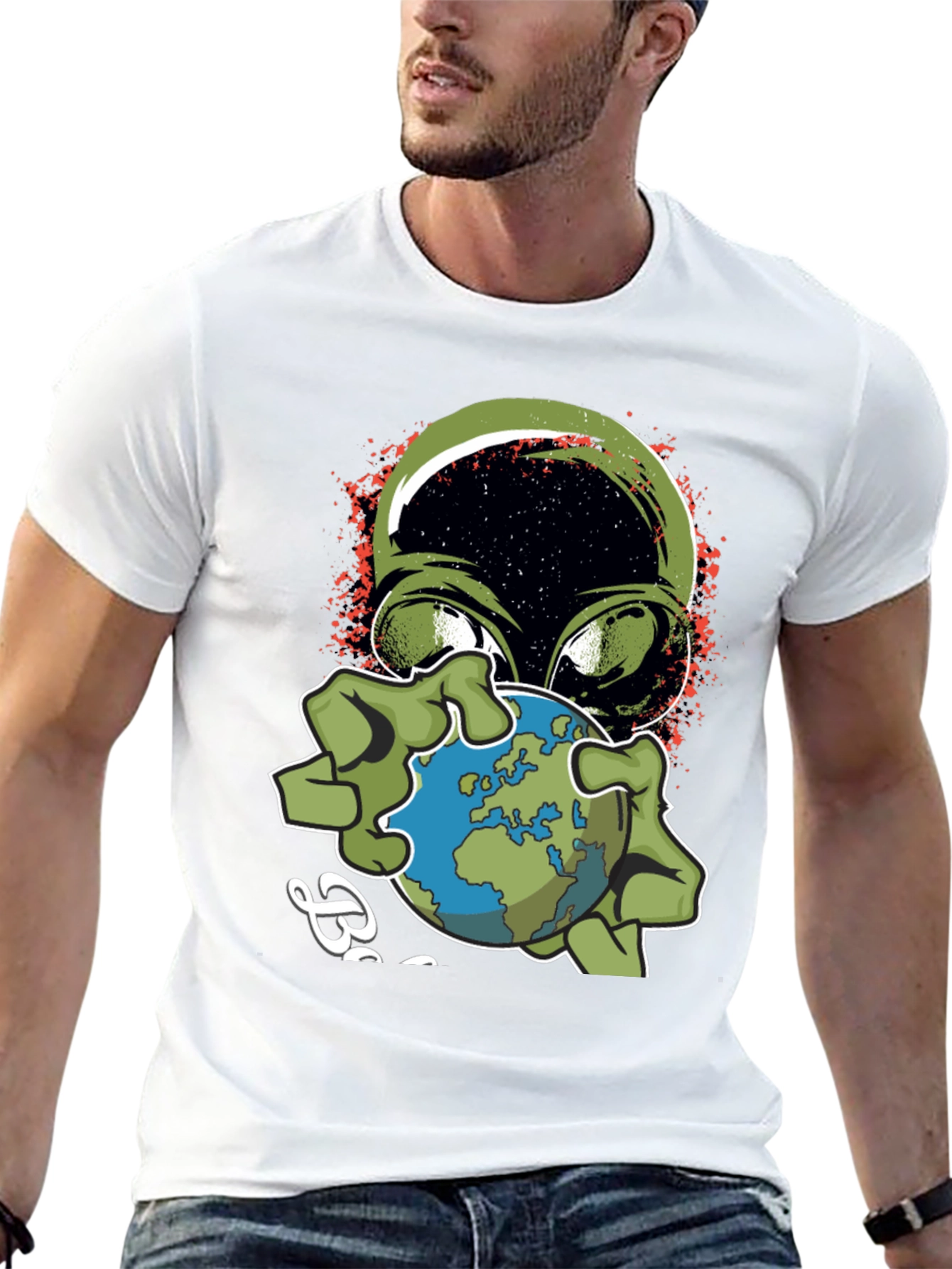 Alien Earth T-Shirt - Mens Graphic Tee