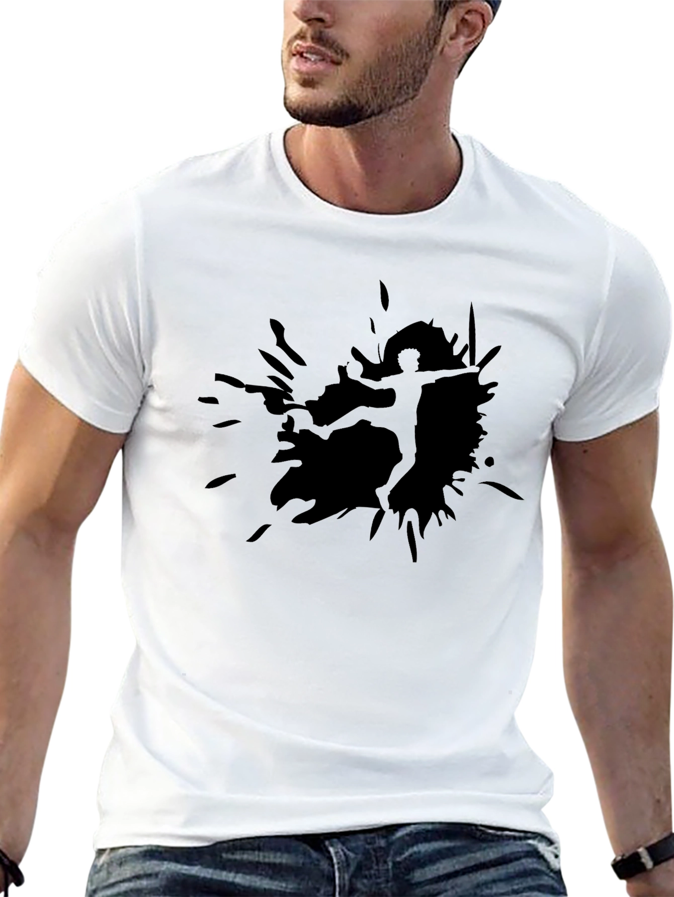 Silhouette Splash T-Shirt - Bold Graphic Tee