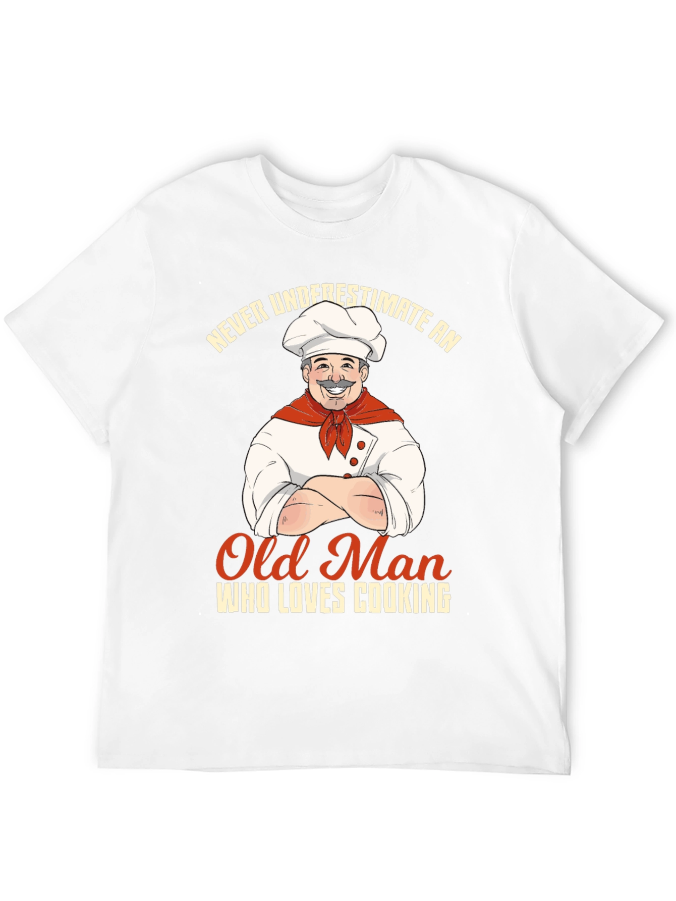 Never Underestimate an Old Man Who Loves Cooking T-Shirt